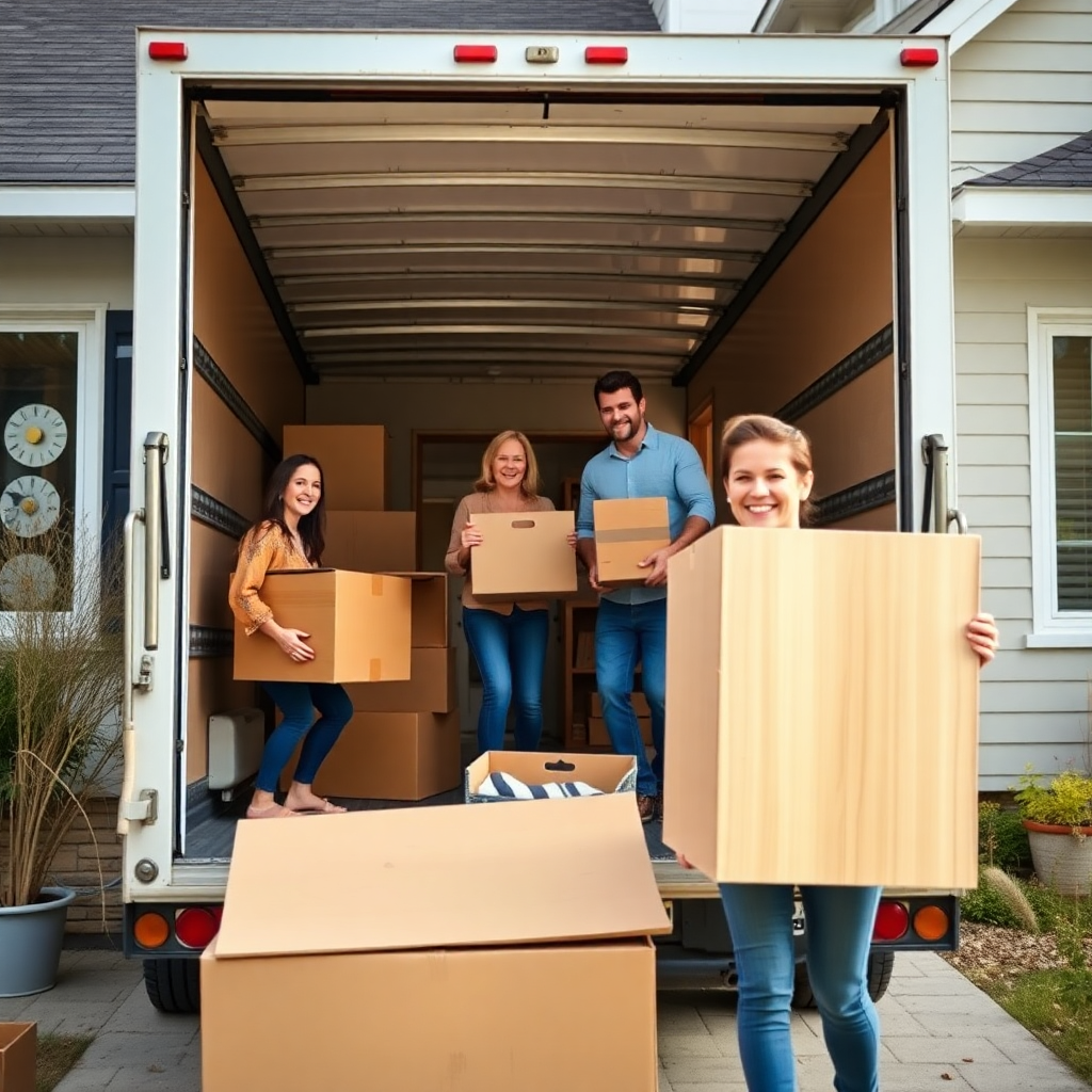 People moving boxes